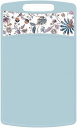 Доска разделочная HOMVER Bergamo Hовый год прямоугольная 335x220x4мм с декором (голубой) 223103214/02