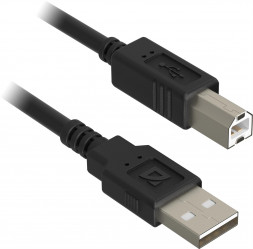 Кабель DEFENDER (87011) USB кабель USB 2.0 AM-BM 30AWG, никель, 1.8 м