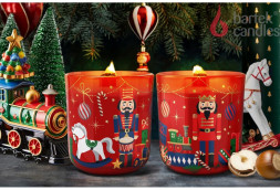 Свеча BARTEK Щелкунчик с деревянным фитилем (THE NUTCRACKER) 150гр в стакане