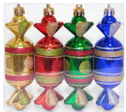 Шары и украшения ВОЛШЕБНАЯ СТРАНА Елочное украшение Конфеты PS12-4-1961 12см 4 шт/уп 101711