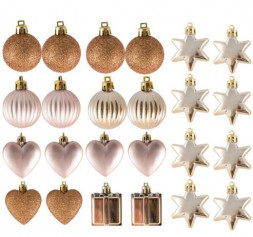 Украшение елочное ВОЛШЕБНАЯ СТРАНА Набор елочных украшений &quot;Ассорти&quot; цвет розовый 7441