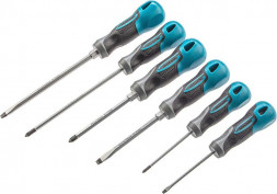 Набор отверток GROSS Набор отверток 6 шт, S2, трехкомпонентная рукоятка