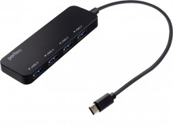 USB разветвитель PERFEO (PF D0804) USB C-HUB 4 Port, (PF-H048 Black) чёрный