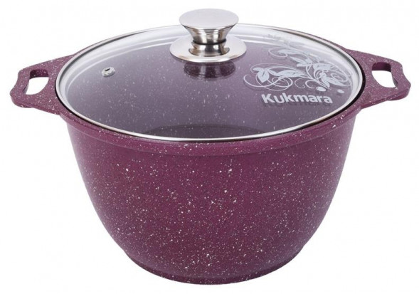 Кастрюля KUKMARA к41tsm а/пр литая 4,0л стекл/кр Trendy style mystery
