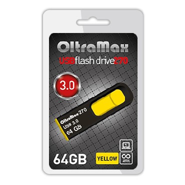 флэш-накопитель OLTRAMAX OM-64GB-270-Yellow 3.0 желтый