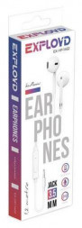 Наушники EXPLOYD (EX-HP-1462) 3.5mm/белый/1.2М/Blow