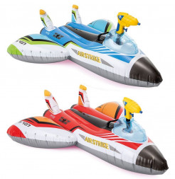 Плот для плавания INTEX Плот для плавания 117x117 см. Самолет с водным пистолетом цвет микс . Новинка. Арт. 57536NP