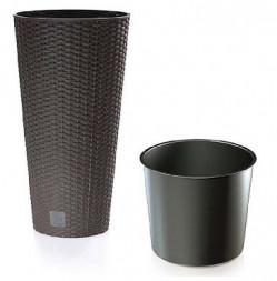 Кашпо PROSPERPLAST Кашпо RATO SQUARE DRTS300-440U венге 2пр 14 и 35л