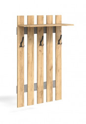 Вешалка открытая БИТЕЛ ПРИХОЖАЯ МИНИ ВЕШАЛКА МЛ-3 (ДУБ ЗОЛОТОЙ КРАФТ/АТЕЛЬЕ СВЕТЛОЕ)