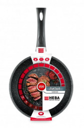 Сковорода НЕВА МЕТАЛЛ ПОСУДА 18120 а/пр литая 20см Черный гранит