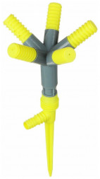 Сплинкера, дождеватели INBLOOM Разбрызгиватель 5-х лучевой на пике, 31см, круговой, пластиковый 160-002