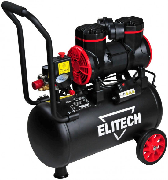 Компрессор ELITECH Компрессор поршневой КПБ 300/24М-В безмасляный 300л/мин 24л 1500Вт черный/красный 200563