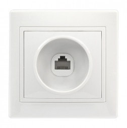 Розетка SMARTBUY (SBE-01w-S1-RJ) Венера, 1-местная белый