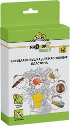 Клеевая ловушка от насекомых для комнатных цветов NADZOR Клеевая ловушка от насекомых для комнатных цветов, 12 шт/уп., PEST18
