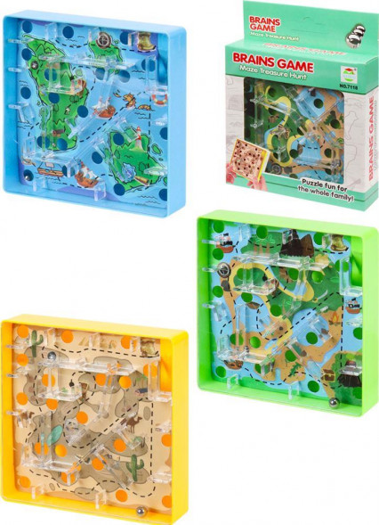 Игрушка NO NAME Головоломка 3D лабиринт (10х10 см в коробке, 3 вида микс) Y22763023 ПП-00196751