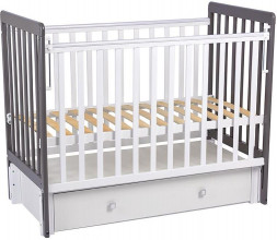 Кровать детская ФЕЯ Кровать детская Фея 328-01 белый-графит (1 кор)