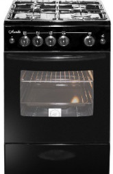 Плита газовая ЛЫСЬВА ГП 400МC-2у черная без крышки