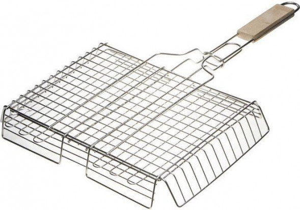 Решетка GRINDA Barbecue, 340 х 260 мм, нержавеющая сталь, объемная решетка-гриль (424732)