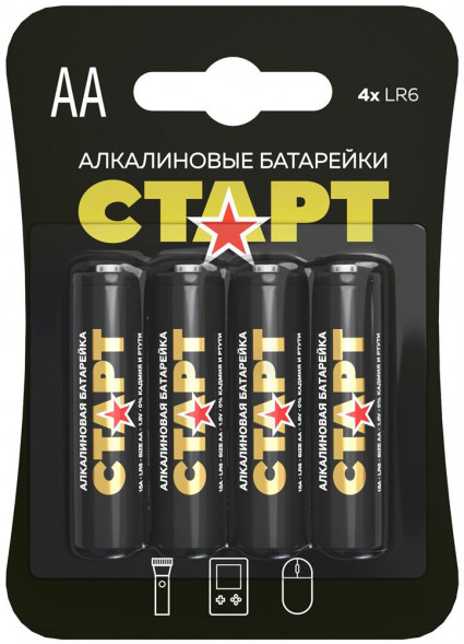 Алкалиновая батарейка СТАРТ (19123) LR6-BL4 N