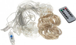 Гирлянда NEON-NIGHT (315-996) ДОЖДЬ ИЗ РОСЫ 6х3 м, 600 LED, теплый белый, IP20, USB + пульт управления
