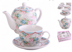 Чайный сервиз LORAINE 30877 Чайный сервиз 13пр с чайником 1л LR (х4)