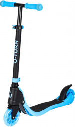 Самокат РЫЖИЙ КОТ 2-х колёсный FASR (колеса PU 120мм, свет, 67*25,5*67-90см, до 60кг) синий СМК-0880 ПП-00218703