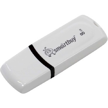 флешка SMARTBUY 8GB PAEAN WHITE