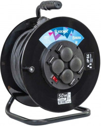 Удлинитель катушка КОСМОС YKKsm50m-4g-Z(2.5)KG черный