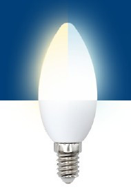 Лампа светодиодная UNIEL (UL-00001570) LED-C37-6W/WW+NW/E14/FR PLB01WH