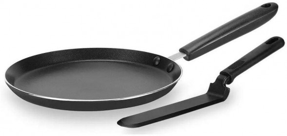 RONDELL Сковорода блинная Pancake frypan RDA-1408 круглая 22см покрытие: Xylan Plus ручка несъемная (без крышки) черный