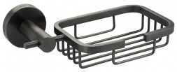 мыльница GFMARK 78007 Мыльница металлическая, решетка, на основании ГРАФИТ, с креплением к стене