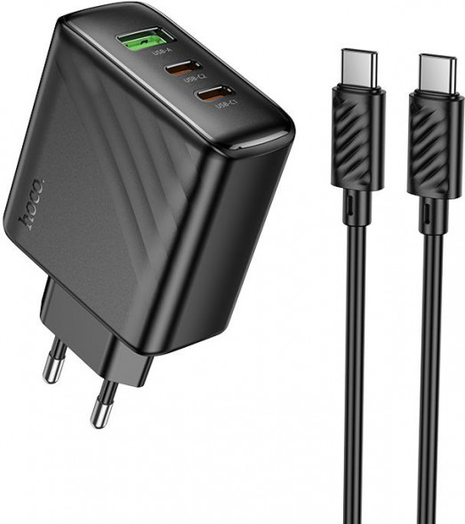 СЗУ HOCO (6942007639828) CS26Aaa 1USB+2Type-C 3.0A PD 45W , Black