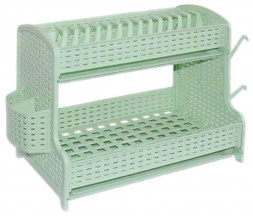 Сушилка для посуды VIOLET РОТАНГ Сушилка для посуды 2-х ярусная белая 270206