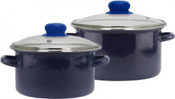 Набор посуды ЭМАЛЬ 9С-204 Орион эмал стекл/кр цил (2 предмета)