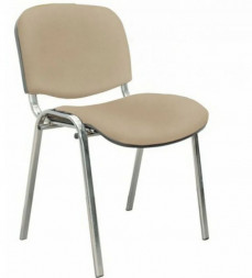 Стул OLSS стул ИЗО кож.зам бежевый рама хромированая