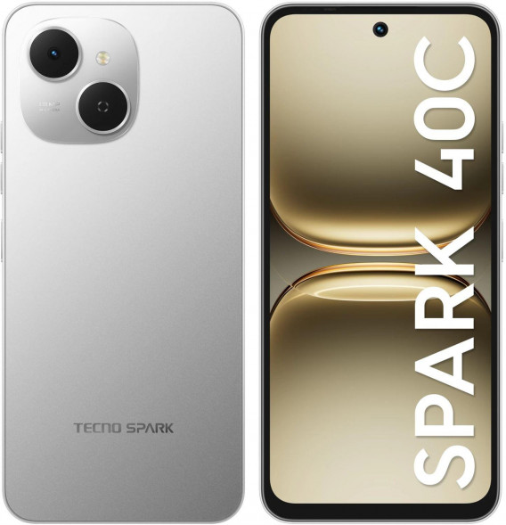 Смартфон TECNO Spark 40C 8/128Gb Grey (KM4K 128+8 TITANIUM GREY)