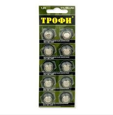 Элементы питания ТРОФИ G10 (389) LR1130, LR54 (10)