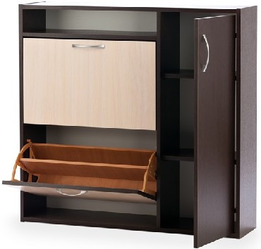 Обувница VENTAL Комфорт ШК-2 венге/бел.дуб