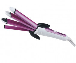 Набор для укладки DELTA DL-0636 белый с розов щипцы