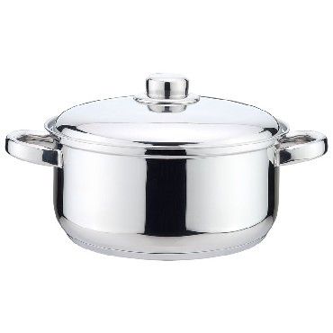 Посуда MALLONY P-02-22 кастрюля с крышкой 3,9л нерж.(981038)
