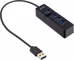USB разветвитель PERFEO (PF D0791) USB-HUB 1 Port 3.0+3 Port 2.0 (PF-H041 Black) чёрный