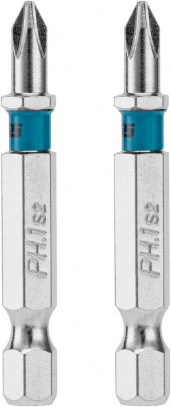 Набор бит GROSS Бита PH1х50мм, сталь S2, шестигр., 2 шт.// GROSS Бита PH1х50мм, сталь S2, шестигр., 2 шт.//