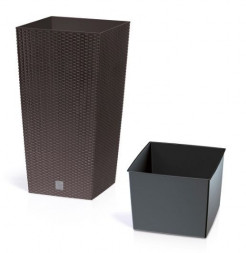 Кашпо PROSPERPLAST Кашпо RATO SQUARE DRTS325-440U венге 2пр 21 и 49л