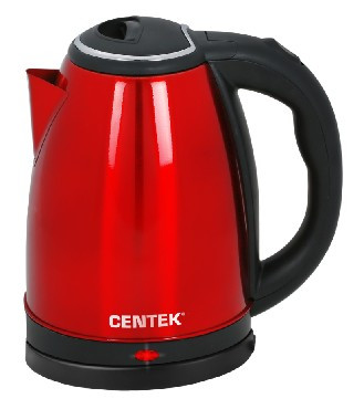 Чайник электрический CENTEK CT-1068 красный нержавейка