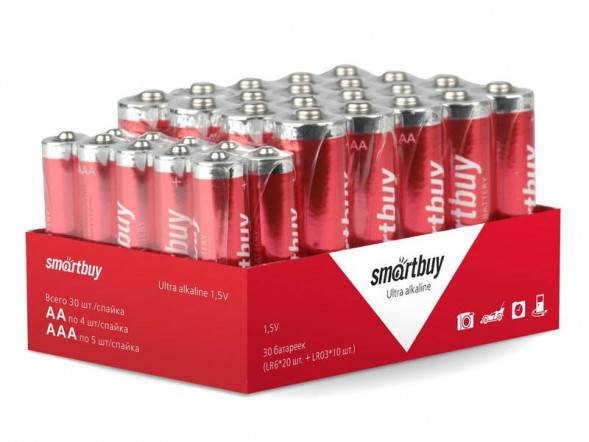 Элементы питания SMARTBUY (SBBA-30BULK) - LR6 + LR03 - 1 КОМПЛЕКТ = 30 шт