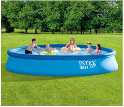 Бассейн надувной INTEX Бассейн бескаркасный 457х84см EASY SET+фильтр-насос (220В) .Новинка (в коробке) Арт.28158NP
