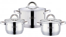 Набор посуды BOHMANN BH - 06-295 / 6пр / 2,1л; 2,9л; 3,9л / Дно 9-ти шаговое (х4)