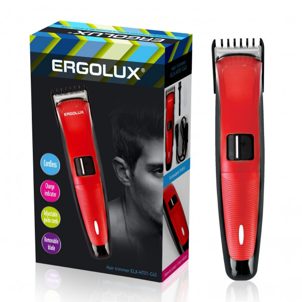 Машинка для стрижки ERGOLUX ELX-HT01-C43 красный