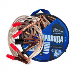 Провода пусковые ZEBRA 400А с прозрачной изоляцией, в сумке, 2.2 м 47791
