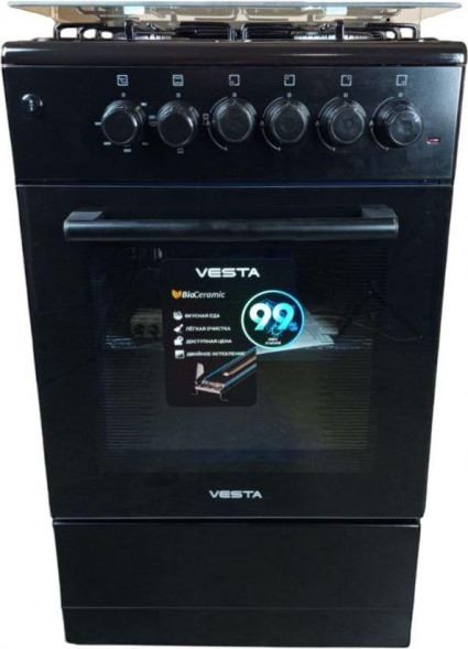 Плита газоэлектрическая VESTA Valencia VGE 50 10-E Черный ГК